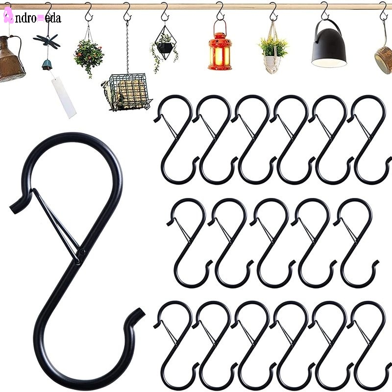 1 / 5 Móc Treo Đồ Hình Chữ S Bằng Kim Loại Chất Lượng Cao