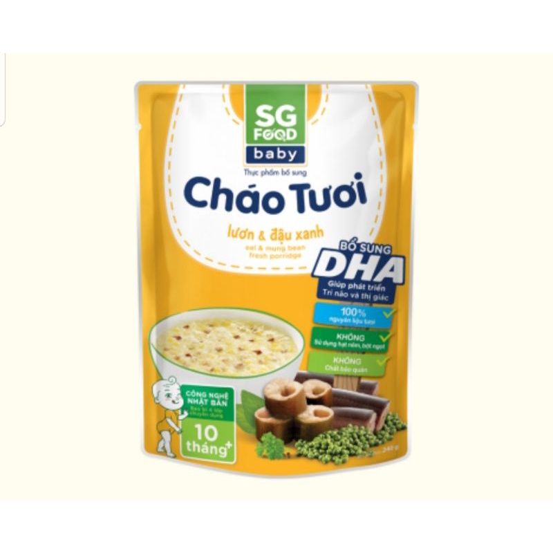 [Date 2022] Cháo tươi SG Food baby gói 240g các vị cho bé từ 10m | BigBuy360 - bigbuy360.vn