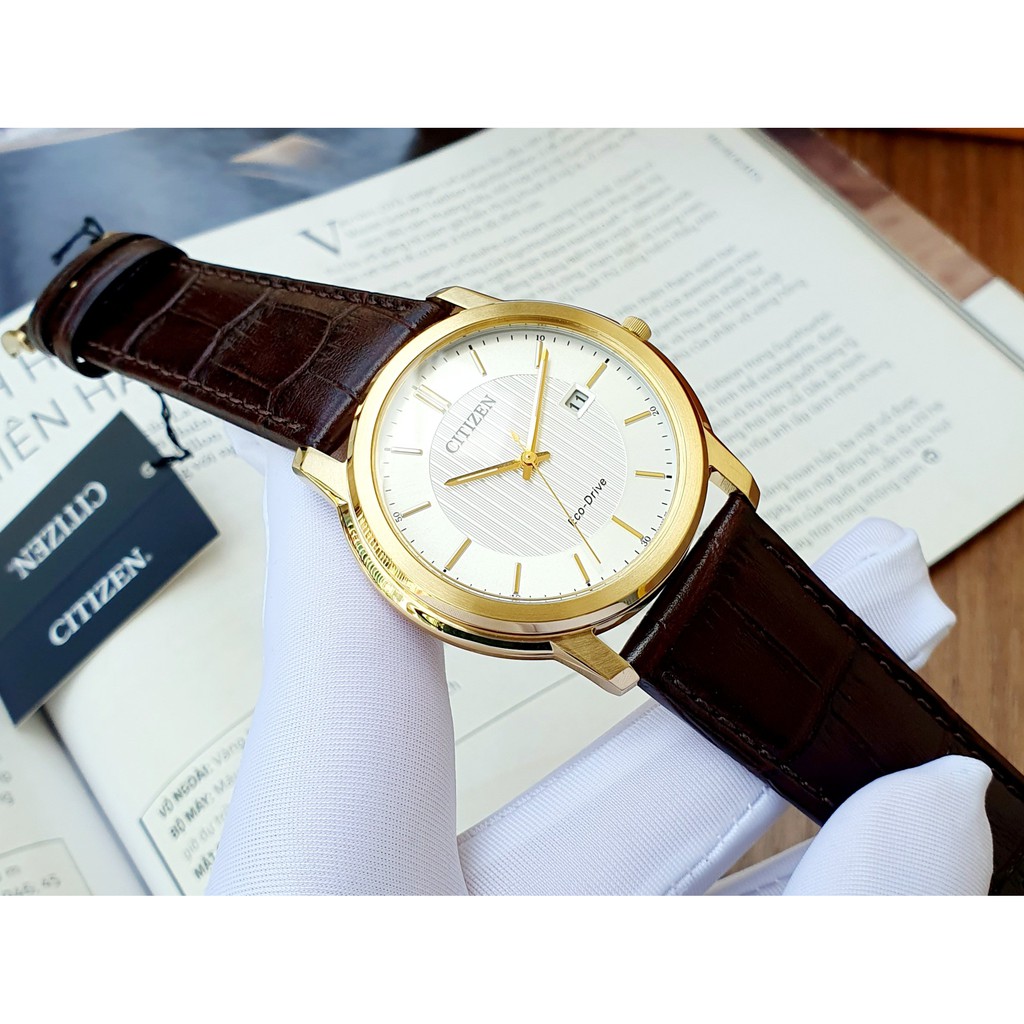Đồng hồ nam chính hãng Citizen Eco Drive  Aw1212-10A - Máy pin năng lượng ánh sáng - Kính cứng