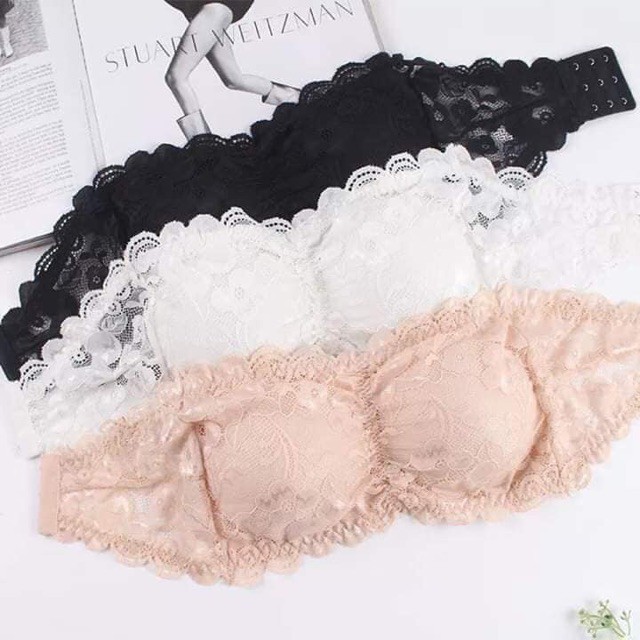 Áo Lót Bra Quây Ren Áo Ống Vanvene phù hợp mặc áo trễ áo hở vai free size 40-53kg, vòng ngực 75-90cm - CHỒNG TỤT A258