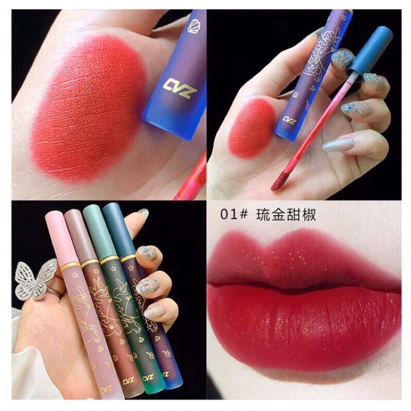 Sét son kem 4 cây CVZ BEST COOL TINT hoạ tiết kì lân | BigBuy360 - bigbuy360.vn