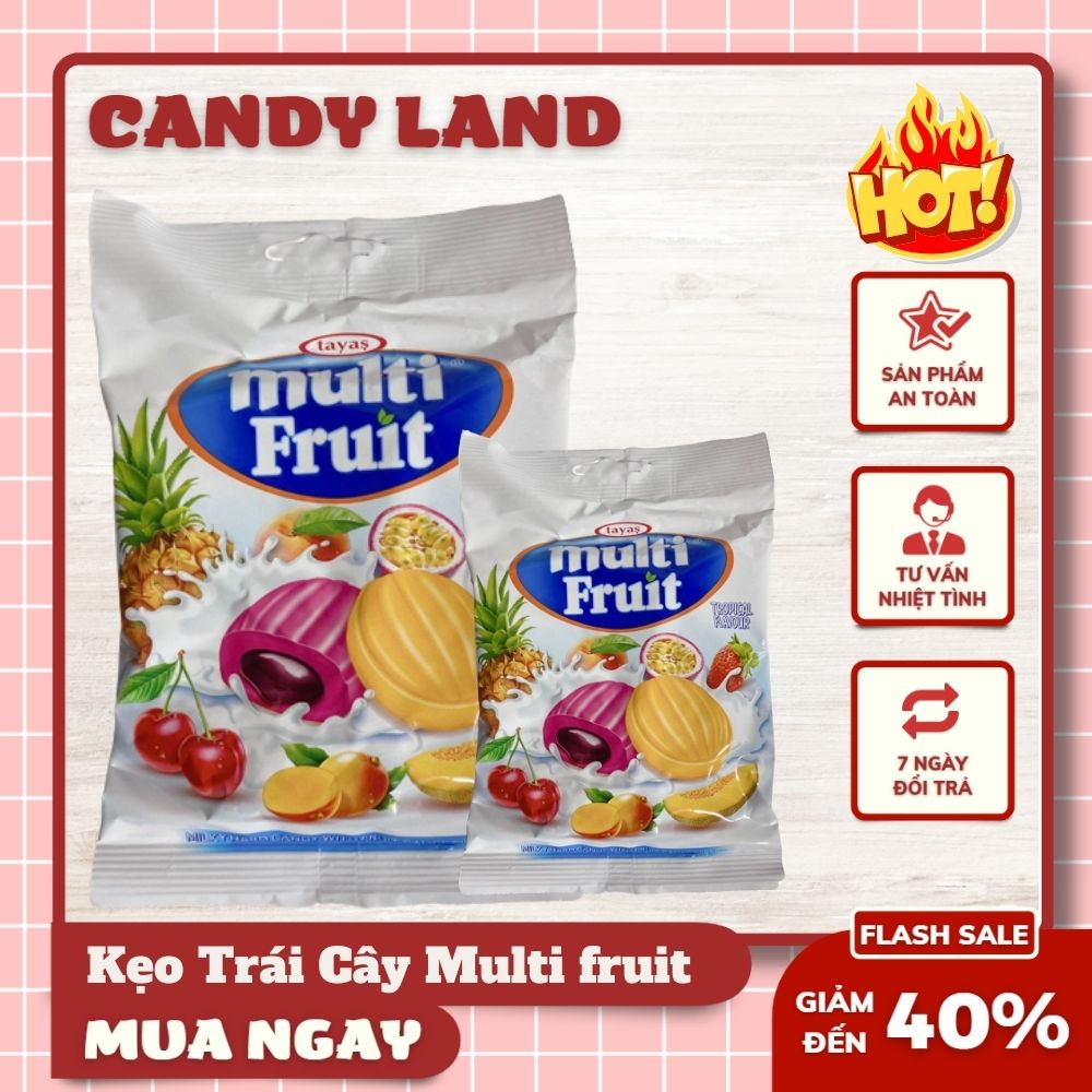Kẹo Trái Cây Hỗn Hợp Tayas Multi Fruit 90gr & 300gr - Thổ Nhĩ Kỳ - 1 đổi 1 trong 7 ngày - Bảo hành 12 tháng