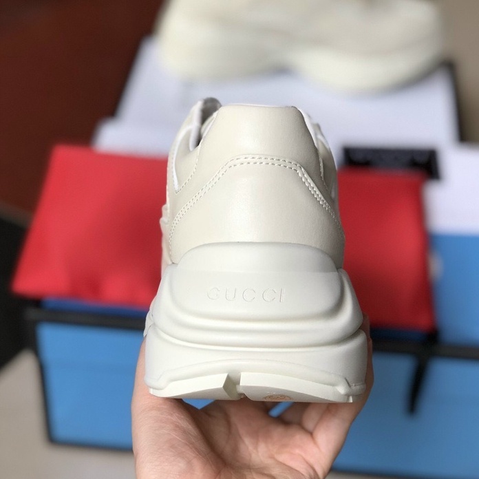 Giày thể thao nam nữ, guci chunky đế cao 5cm logo in 3d thời trang tăng chiều cao hót