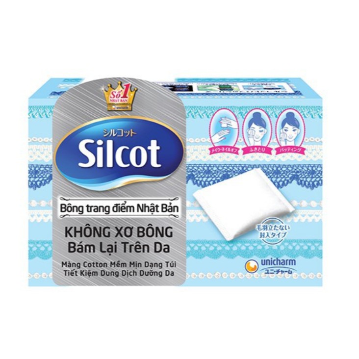 Hộp bông tẩy trang số 1 nhật bản Silcot 82 miếng / hộp ( HSD : 5 năm kể từ ngày sản xuất )