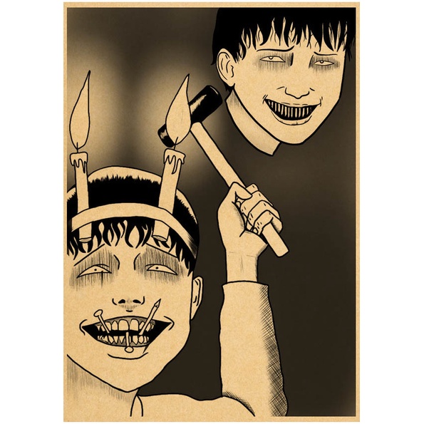 Poster Dán Tường Trang Trí In Hình Nhân Vật anime Junji Ito