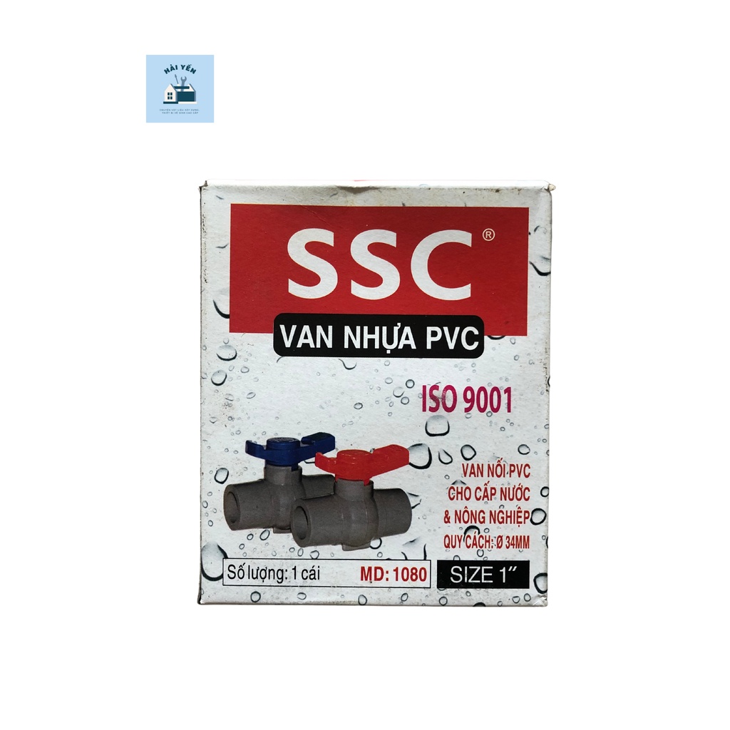 Van Nhựa SSC - Phi 21,27,34,42,48 - Van PVC Khoá Nước Chính Hãng - Không Gây Ô Nhiễm Nước - Kháng Axit, Kiềm