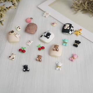 charm gấu nhỏ trang trí móng