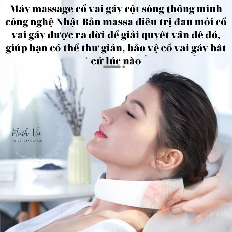 [ Tặng tinh dầu gừng ] Máy massage cổ vai gáy cột sống thông minh công nghệ Nhật Bản massa điều trị đau mỏi cổ vai gáy