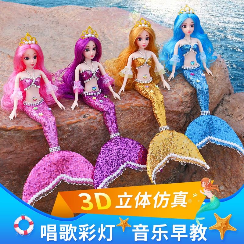 Búp Bê Barbie Hình Nàng Tiên Cá Xinh Xắn Đáng Yêu