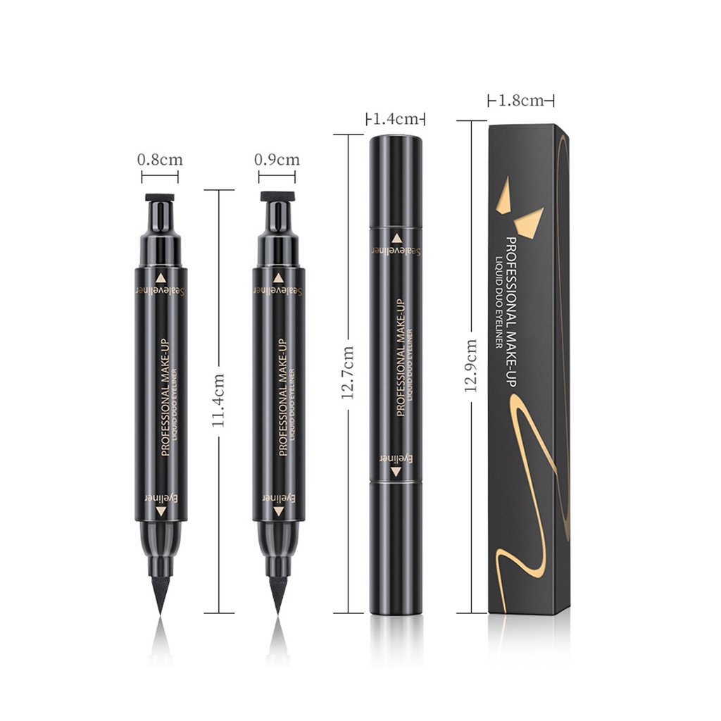 Hengfang 2 in 1 Liquid Eyeliner Stamp Waterproof Long-lasting Tattoo Pen Cosmetics 2,5g | BigBuy360 - bigbuy360.vn