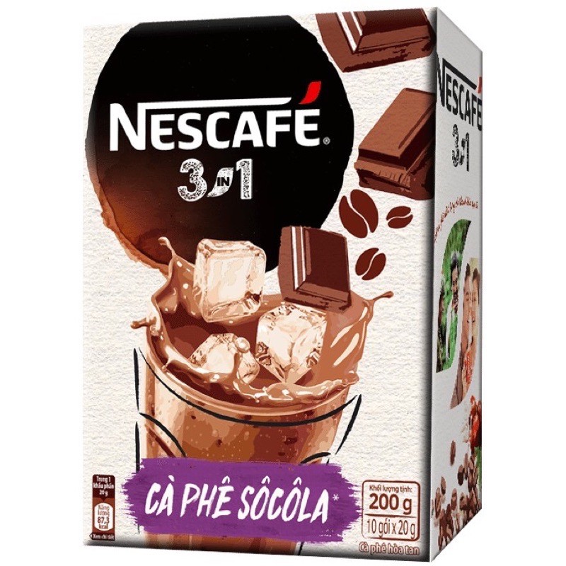 Cà phê Nescafe Socola 3in1 hộp 10 gói siêu rẻ