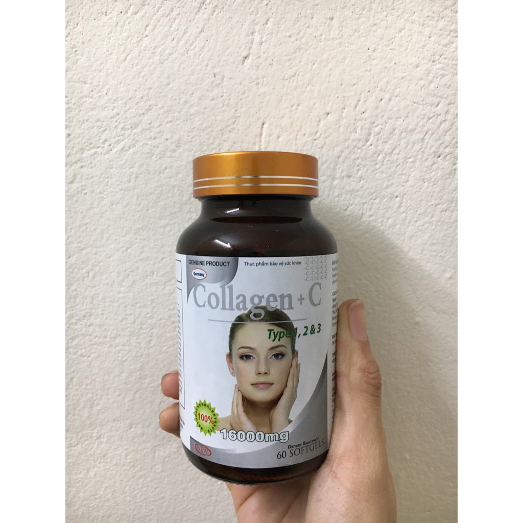 Collagen C 16000mg đẹp da, chống lão hóa, mờ thâm, trắng da Hộp 60 viên