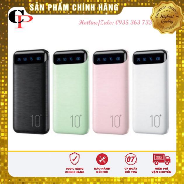 Sạc Dự Phòng 10000mah  FREE SHIP  pin sạc dự phòng mini 10000mAh WK WP-161 chính hãng, đèn led hiển thị %pin