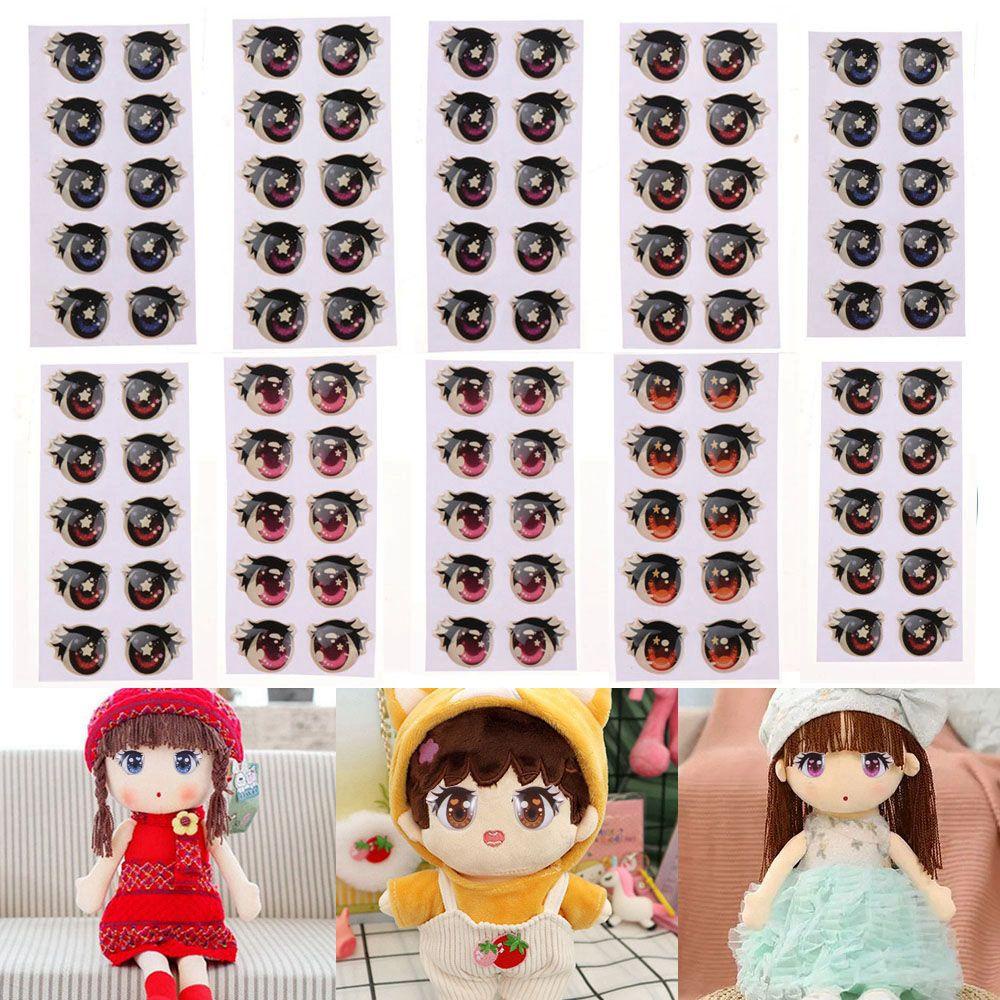 Set 5 / 10 Cặp Sticker Hình Ngôi Sao Nhiều Màu Sắc Dễ Thương