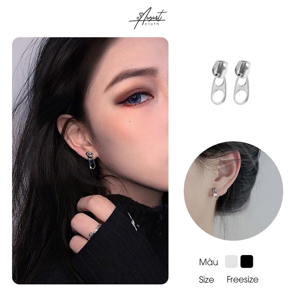 [Augustcloth | AugustJewelry] Bông tai/ Hoa tai hợp kim khóa áo phong cách Hàn Quốc