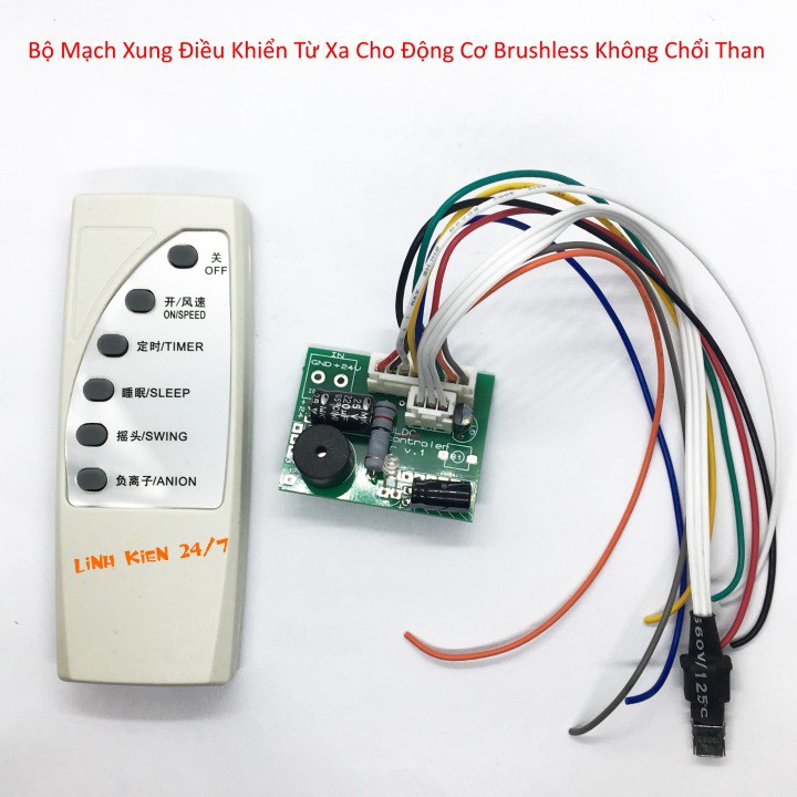 Mạch Xung Điều Khiển Từ Xa Cho Động Cơ Brushless Không Chổi Than Chế Quạt