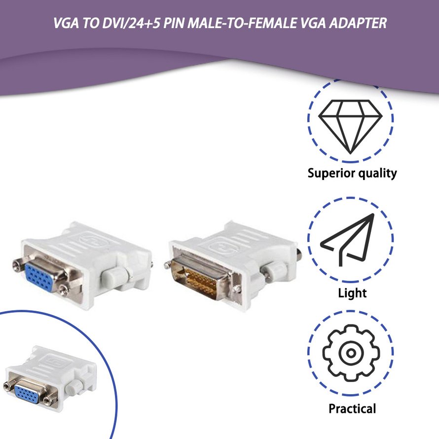 Đầu chuyển đổi VGA sang DVI D/24+1 Pin