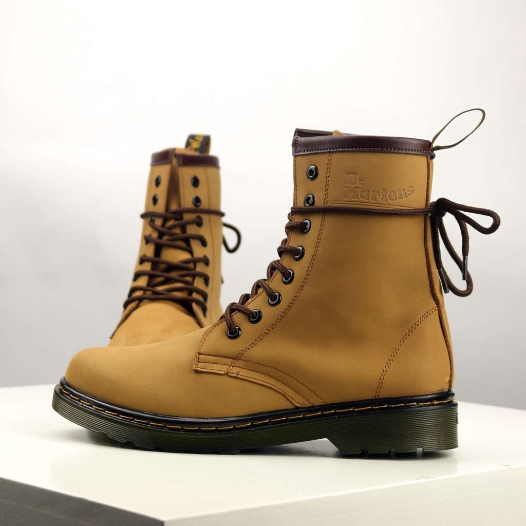 Giày Boots cao cổ Dr.1460 Nubuck vàng (Da Bò búc)  size 35-> 44 Lucas Shoes bảo hành 1 năm | WebRaoVat - webraovat.net.vn