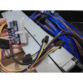 Bo Mạch 24pin đầu vào DC 12V chuyển đổi 6 pin thành 24 pin + 8 pin cpu từ nguồn server trâu cày.