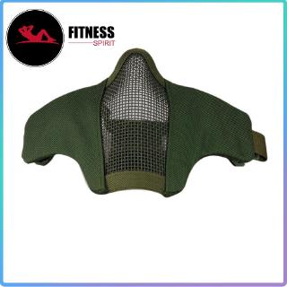 Mặt nạ bảo vệ nửa khuôn mặt thiết kế lưới thoáng khí phong cách quân đội tiện dụng