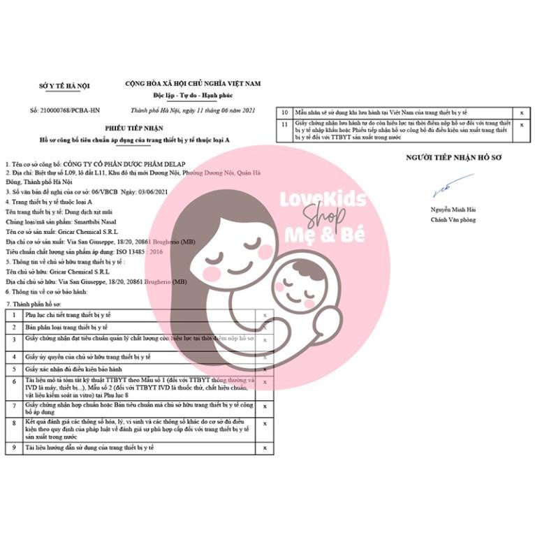 Làm sạch mũi do VIÊM XOANG, viêm mũi dị ứng - Thông mũi - Giảm sổ mũi - Smartbibi Nasal - Kèm quà tặng -