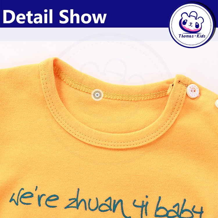 [THOMAS KIDS] Áo Thun Cotton Tay Dài Họa Tiết Sọc Thời Trang Dành Cho Bé Trai Và Bé Gái 1-6 Tuổi