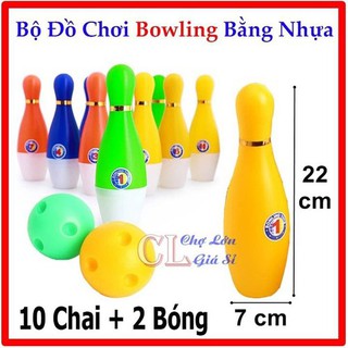 Đồ chơi bowling gồm 10 con ky và 2 trái banh