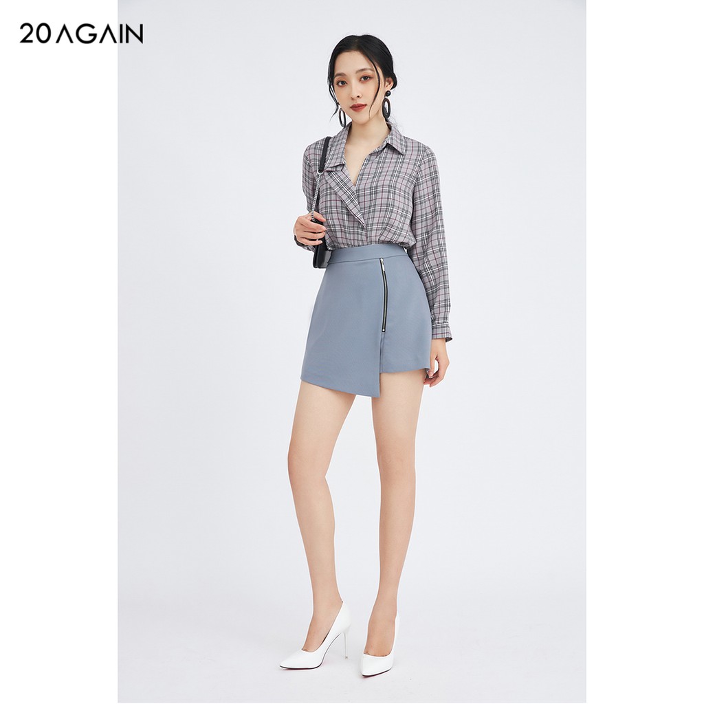 Chân váy ngắn nữ công sở 20AGAIN đủ màu, đủ size, khóa sắt trang trí JAA1105