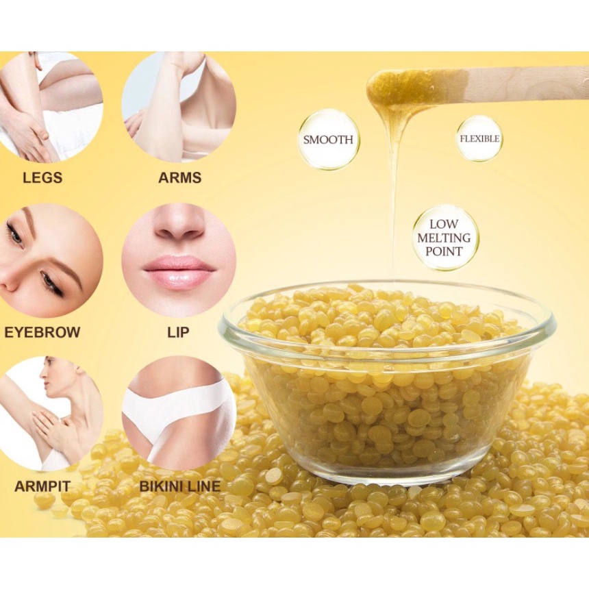 Tẩy lông nóng hạt đậu RAY - 500 gram + TĂNG 10 QUE GỖ wax lông đơn giản, tiện dụng - tẩy lông an toàn tại nhà | BigBuy360 - bigbuy360.vn