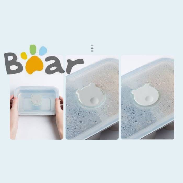 [Bear Chính Hãng] Hộp cơm điện Bear DFH-B12E1 màu xanh, dung tích 1.2L, công suất 270W, gồm 2 khay 3 ngăn sức chứa lớn.