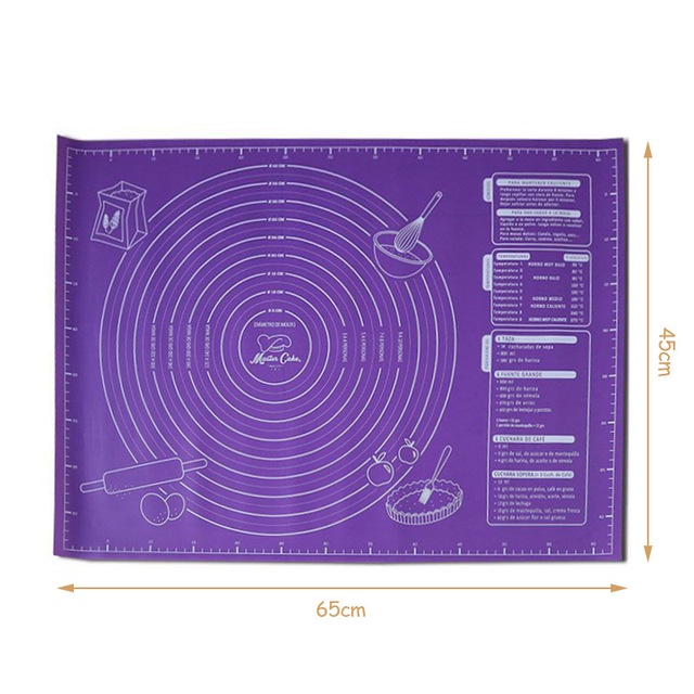 Thảm Silicon 45x60cm Chống Dính Dùng Nhào Bột Bánh Tiện Dụng Làm bánh sữa chua, túi, bánh quy, gạo