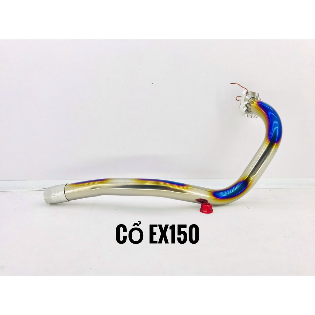 Cổ pô titan mẫu bóng gắn xe Ex135, Ex150, Ex155