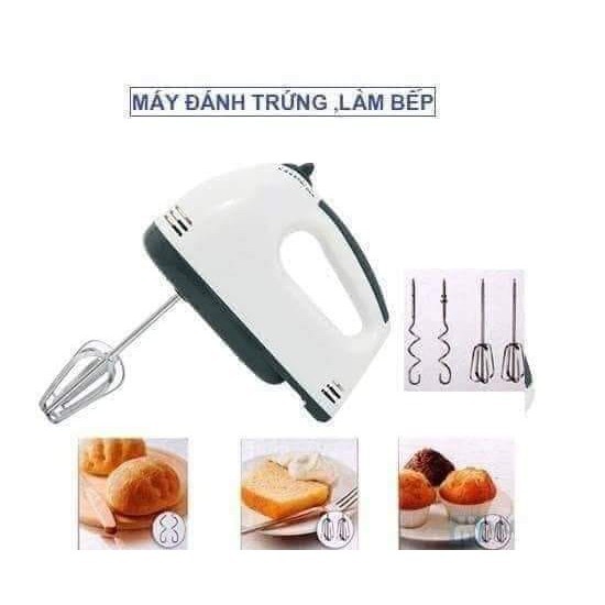 Máy đánh trứng cầm tay mini, Máy đánh bột 07 Tốc Độ Loại Cao Cấp 2021 CỰC MẠNH