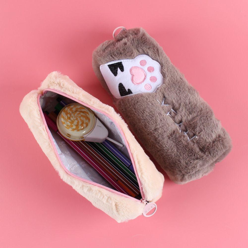 Lloyd Túi Đựng Bút Chì Trang Điểm Mềm Mại Sức Chứa Lớn Hình Chân Mèo Dùng Làm Quà Tặng Cho Học Sinh