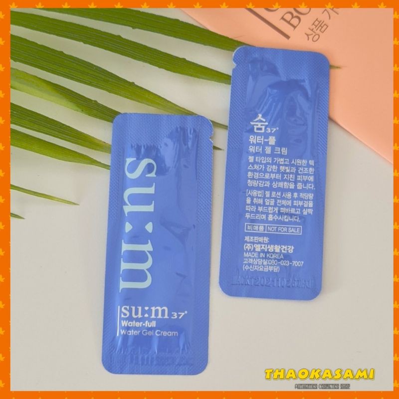 [Date 2025~] Kem Dưỡng Dạng Gel Cấp Nước Su:m37 Water-full Timeless Water Gel Cream 1ml gói sample/Kem Sum37 Xanh