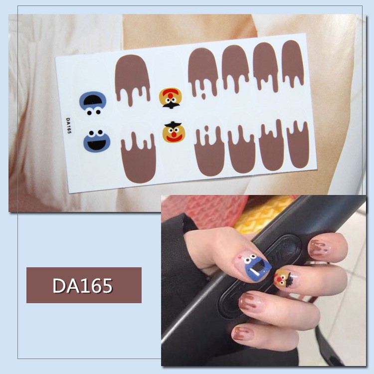 Bộ nail sticker 14 miếng dán móng tay trang trí 3D DA161-DA180 xinh xắn chống thấm nước