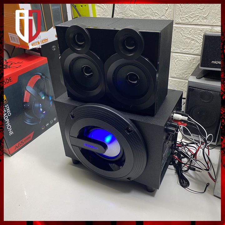 Loa máy tính laptop bluetooth để bàn chính hãng 2.1 BOSSTON T3700 có remote