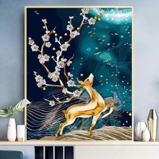 【CÓ SẴN】💥 Tranh Tô Màu Số Hóa  💥 Giá rẻ 💥 Đã căng khung DIY - 【Nai vàng trái】