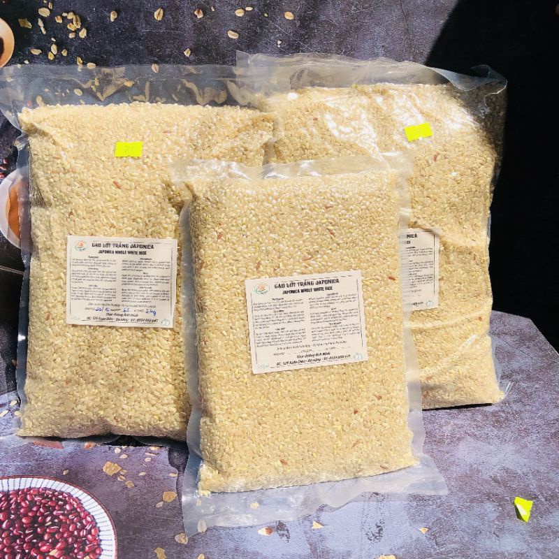 Gạo lứt trắng giống nhật Japonica 1kg