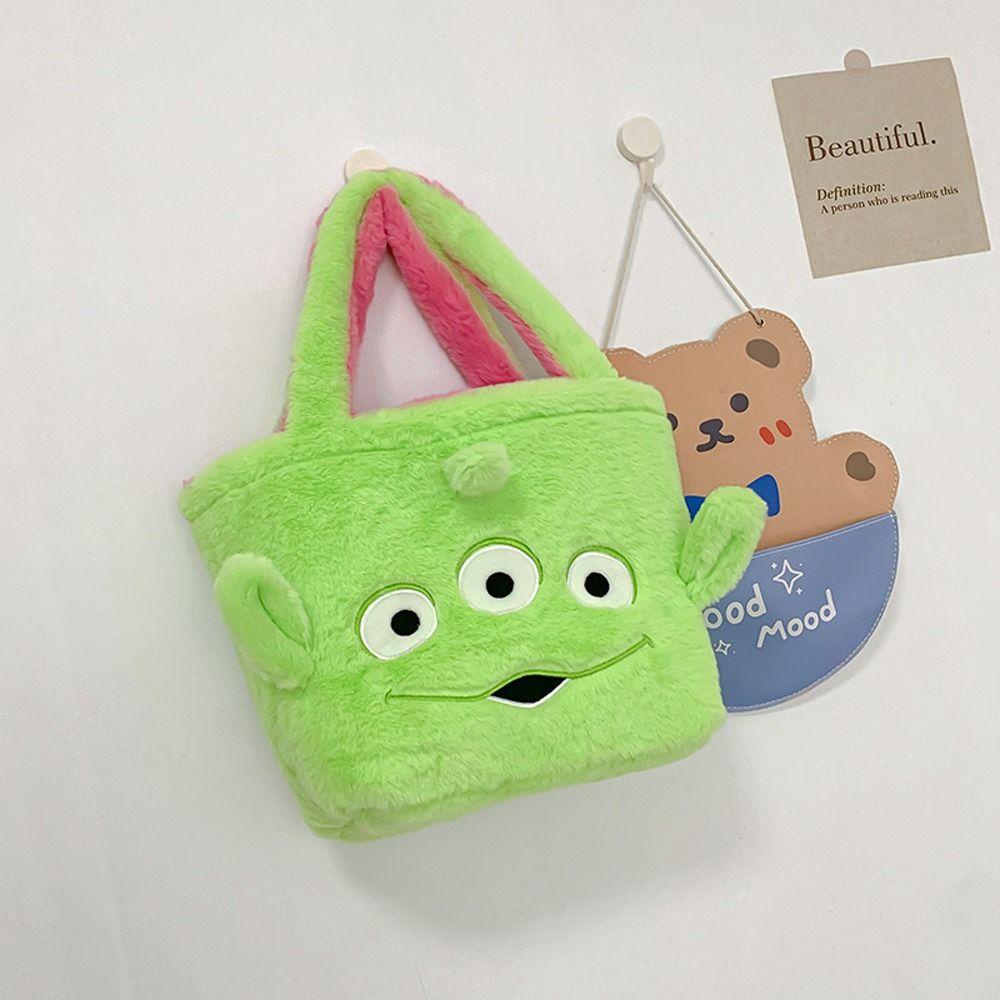 Túi Xách Cỡ Lớn Hai Mặt Hình Gấu / Người Ngoài Hành Tinh / Người Ngoài Hành Tinh Nhồi Bông Cho Nữ