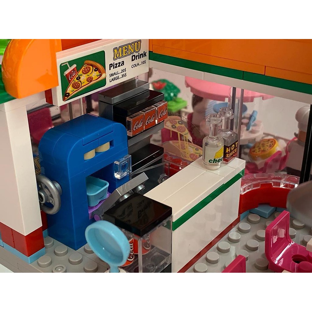 Đồ chơi lắp ghép - Chính hãng Hàn Quốc - Cửa Hàng Pizza Oxford HS33916 - gồm 461 mảnh ghép nhựa ABS cao cấp, dành cho bé