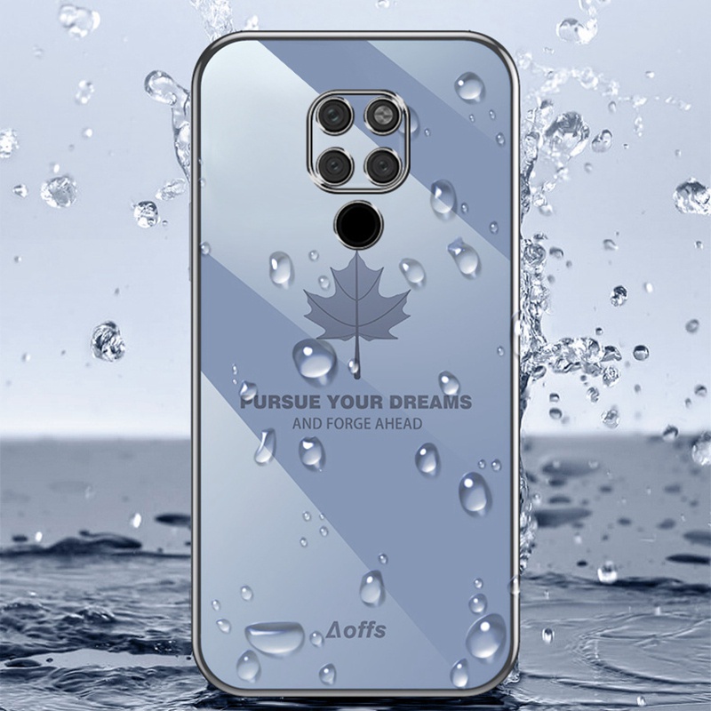 Ốp Điện Thoại Họa Tiết Lá Phong Lấp Lánh Cho Huawei Mate 20 Pro X