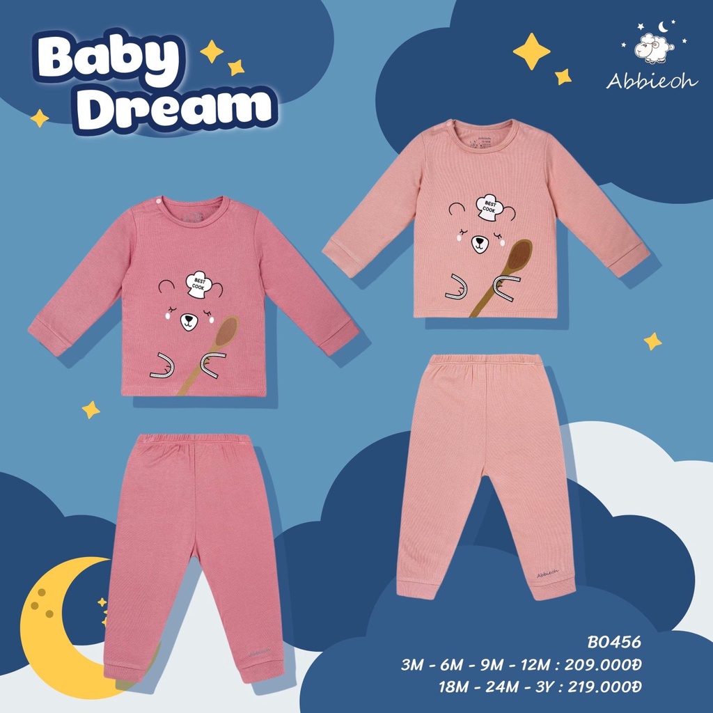 Abbie oh Bộ dài in gấu đầu bếp