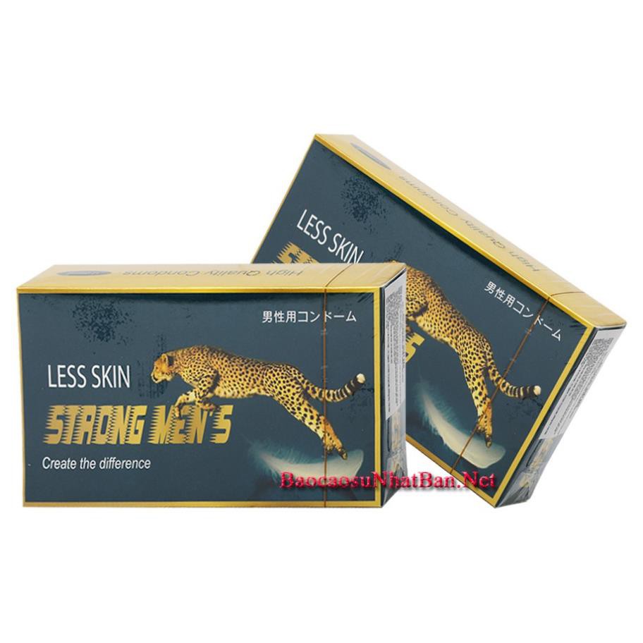 Bao cao su Nhật Bản siêu mỏng kéo dài thời gian hộp 12c Strongmen