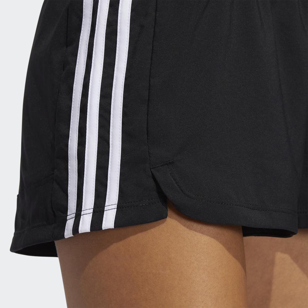 Quần Ngắn adidas TRAINING Nữ Quần Short Dệt Thoi 3 Sọc Pacer Màu đen GH8146