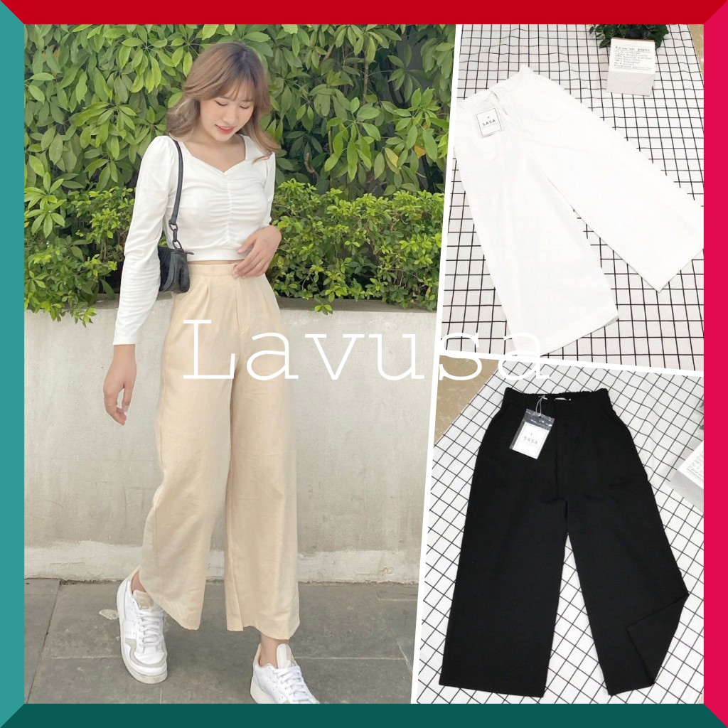 Quần Ống Suông 💖 𝘍𝘳𝘦𝘦𝘴𝘩𝘪𝘱 💖 Quần Đũi Nhật, Ống Rộng, Dài Lưng Thun Có Cúc Siêu Mát Lạnh