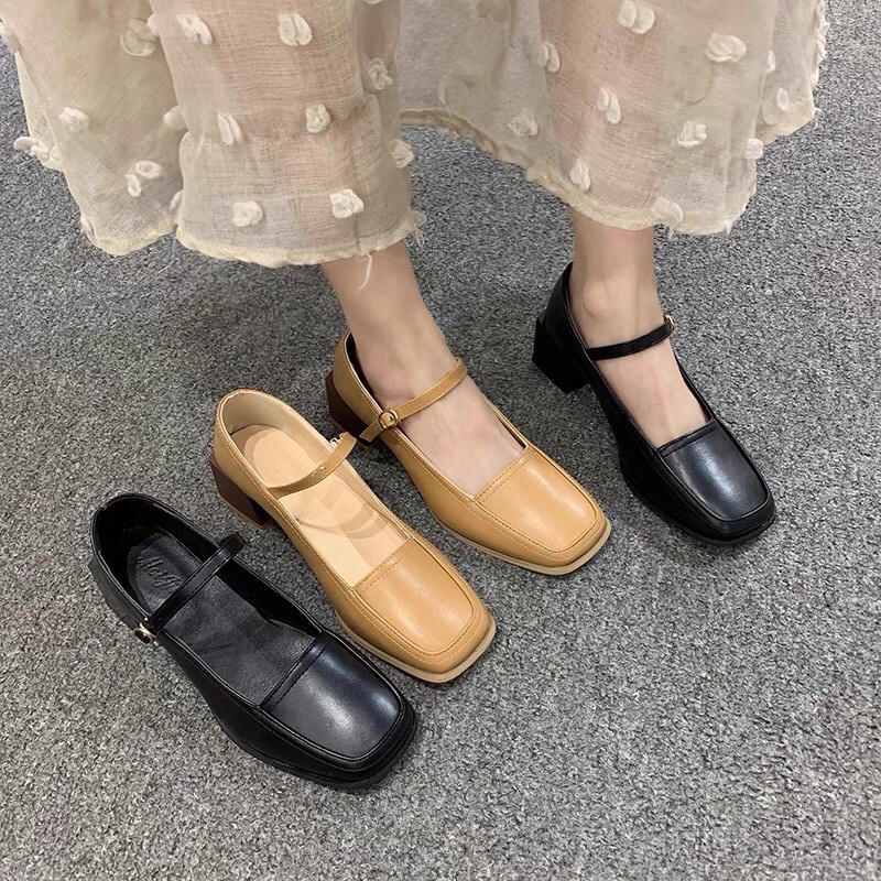 Giày Mary Jane mũi vuông 2021