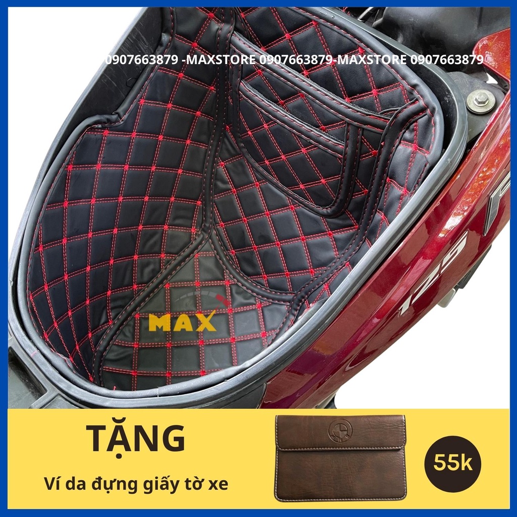 Lót Cốp Da HONDA Chống Nóng Chống Sốc Xe Máy VISION AIRBLADE VARIO LEAD SH PCX Loại Có Túi Đựng Giấy Tờ MAX STORE