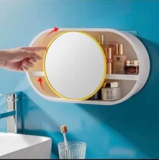 Kệ gương treo tường nhà tắm gọn đẹp
