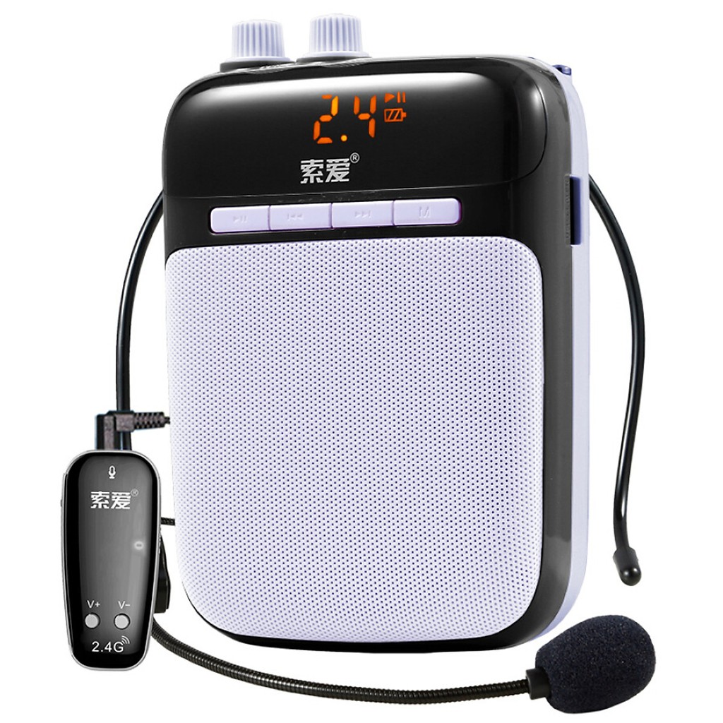 (CÓ SHIP HỎA TỐC) MÁY LOA TRỢ GIẢNG KHÔNG DÂY SOAIY S-718 (2.4G)
